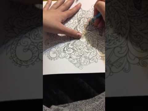 ASMR coloring book flipping and coloring
