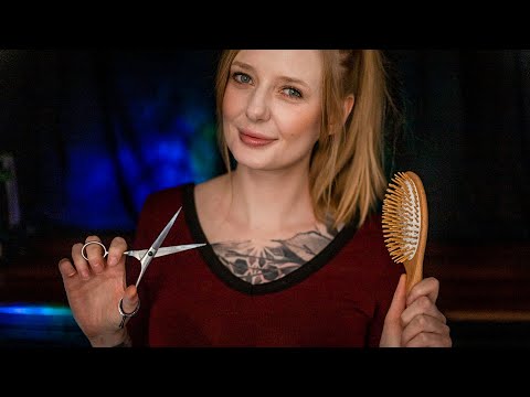[asmr] flirty girl next door gives you a haircut - roleplay