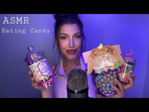 #ASMR Eating Easter Candy | Mouth Sounds | Tapping  🐰🍭