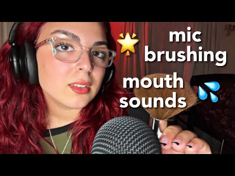 ASMR | mic brushing & mouth sounds (personal attention)