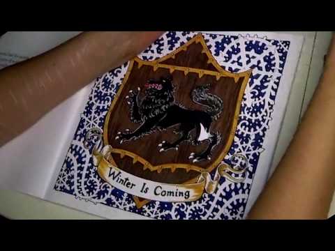 ASMR ✏Game Of Thrones Colouring Book ✏ Relaxing Marker Sounds