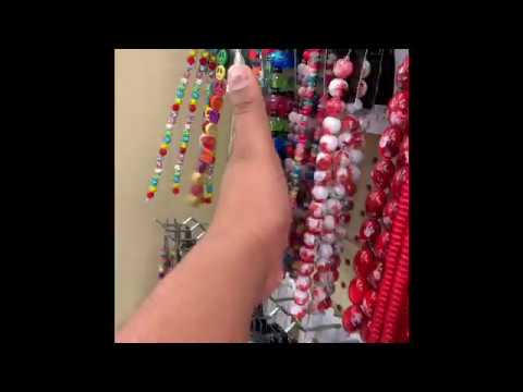 ASMR// TAPPING ON JEWELRY AT HOBBY LOBBY STORE