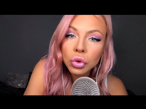 ASMR- MOST TINGLY MOUTH SOUNDS & LIPGLOSS APPLICATION (EAR TO EAR BINAURAL)