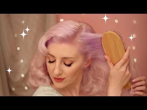 Brushing Out My Curls for Vintage Waves ✨ ASMR wooden brush