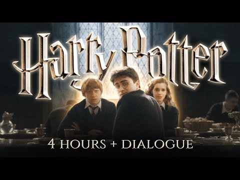 [4 Hours] Harry Potter ASMR Ambience + Dialogue ◈ Study & Relax w/ the Characters ◈ Multiple Scenes