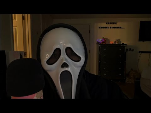 ASMR reading creepy reddit stories *almost passed out in SCREAM mask* 👻💀🫣