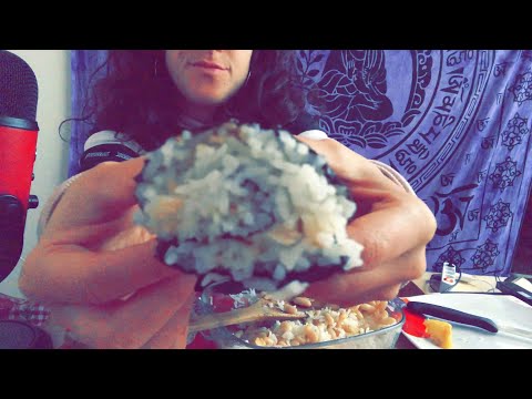 Vegan Sushi ASMR...*Intense Chewing and Big Bites*