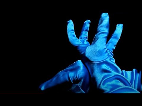 【ASMR】影絵からのくすぐり青サテン手袋/Tickle/blue satin gloves/ささやき/whisper