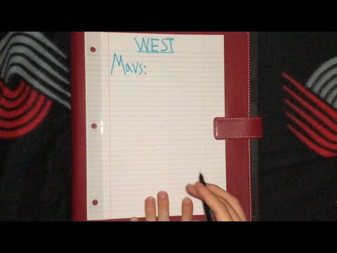 The Best Player On Every NBA Team 🏀 (ASMR w/ Writing Sounds + Gum Chewing) *Western Conference*