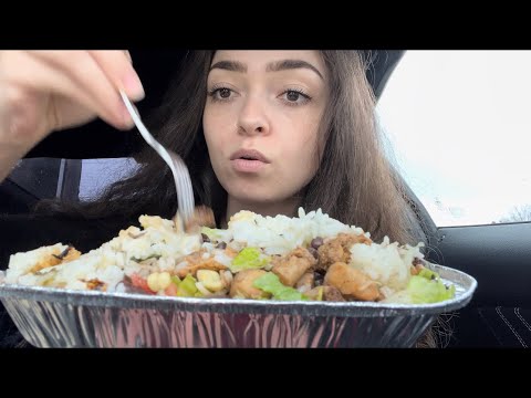 ASMR Eating Chipotle Chicken Burrito Bowl In The Car