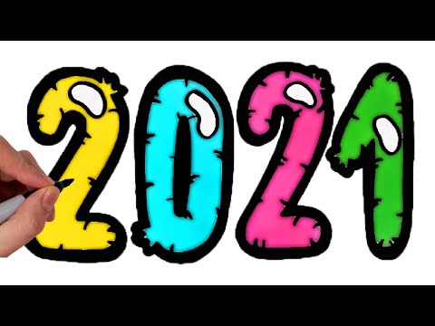 Comment Dessiner Bonne Année 2021 Nouvel An [Mignon Kawaii]