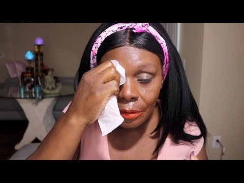 Removing Makeup Routine ASMR Trying Yes To Blueberry Wipes