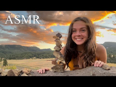 ASMR Stacking Rocks at Sunset