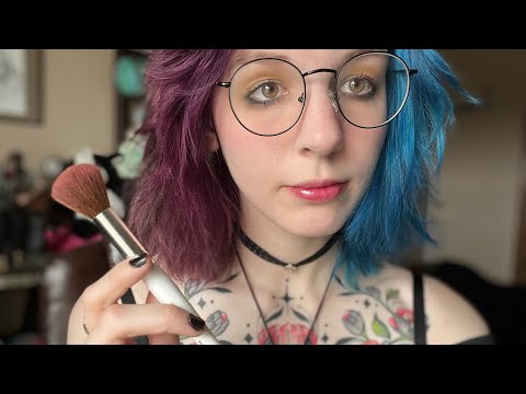 Asmr can you follow the brush? (Tongue clicking + word repetition)
