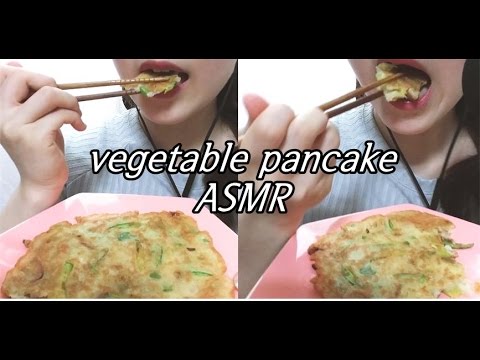 ASMR 바샥! 호박전 이팅사운드 노토킹 먹방 Korean Vegetable pancake  No Talking Eating sounds mukbang