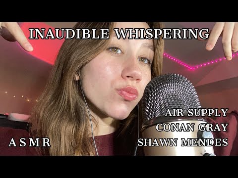 ASMR | inaudible whispering song lyrics!!!