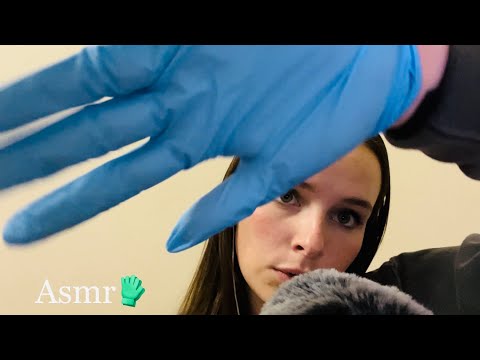 asmr✨😇💤 glove sounds🧤, fluffy mic brushing🎙️, nail sounds💅, skin tracing and hair brushing 🙌