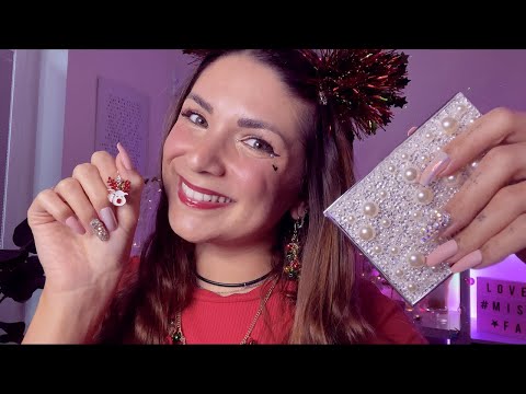 ASMR XMAS SLEEPOVER PARTY - Makeup, Mask, Hairstyle & Accessories (Personal Attention, German RP)