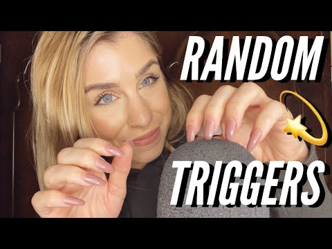 ASMR | 💫 RANDOM TRIGGERS - nail tapping/hand sounds/mouth sounds!