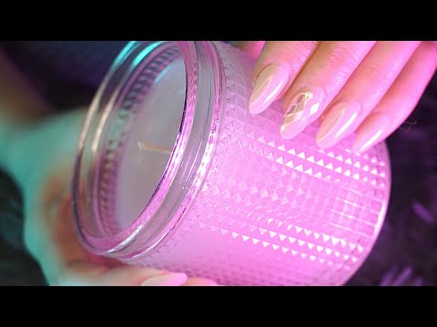 ASMR Textured Glass Scratching | Perfume Bottle, Candle & More | Fast Scratching | No Talking