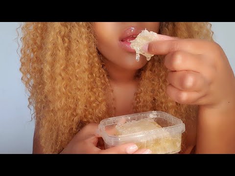 ASMR Eating Raw Honeycomb (Satisfying Sounds)