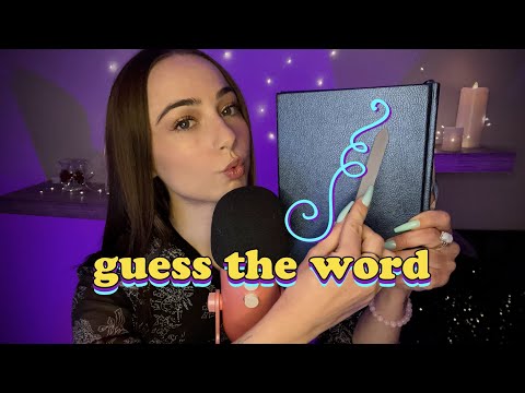 ASMR Tracing w/ Crystal Pointer ✐💖 Guess the Sleepy Word ✐💖 (w/ tongue clicking)
