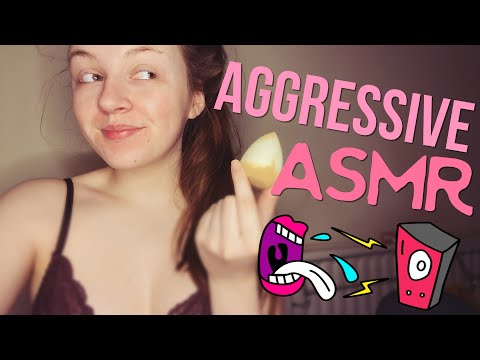 fast and AGGRESSIVE makeup application (ft STIPPLE and tongue clicking) - ASMR