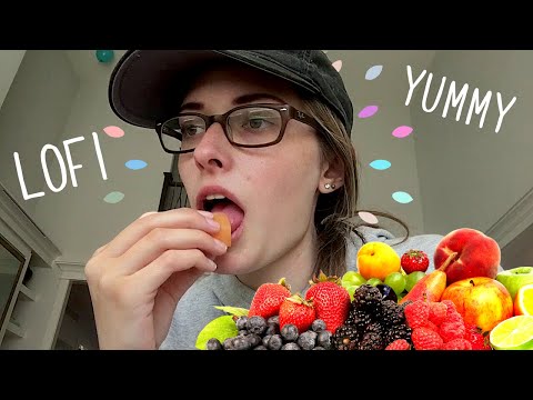 ASMR EATING FRUIT 🍉 🍎 🍌 - LOFI