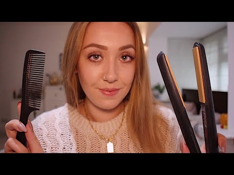 ASMR Hair and Makeup - Getting You Ready For A Shoot (Hair Stylist/Styling/Makeover/Makeup Artist)