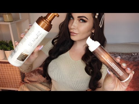 ASMR Relaxing spa treatments for Sleep ( Scrub & Tanning Routine)