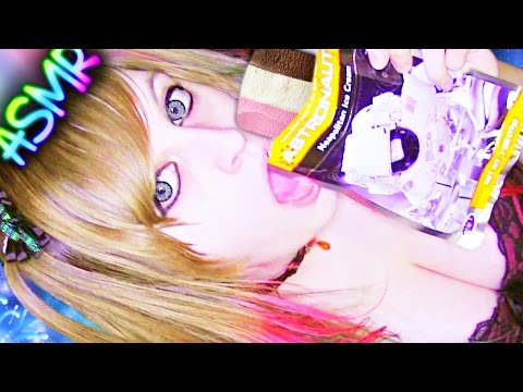 ASMR 🍨 Astronaut Ice Cream ░ Mouth Sounds ♡ Neapolitan, Candy, Food, Eating, Crinkle, Alien ♡
