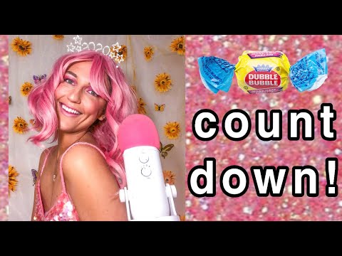 ASMR ~ (MAJOR GUM sounds) LET'S COUNT DOWN TO 2020! ✨🎉🥂 (gum popping, chewing, blowing bubbles) ✨🎉🥂