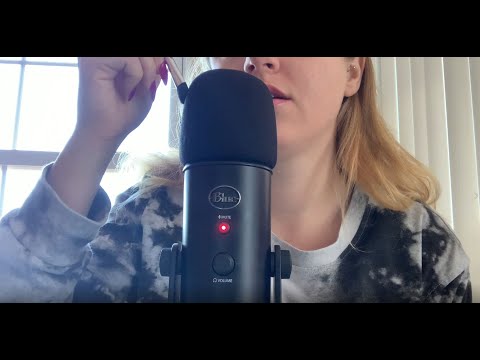 ASMR Mic Brushing with Mouth Sounds