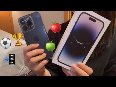 ASMR Unboxing iPhone 14pro at the hotel (Various item trigger) 🍎📲 / Tapping, Scratching / WorldCup