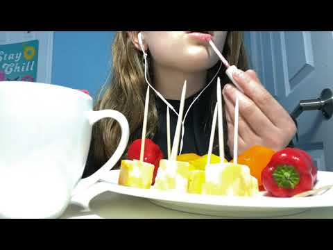 ASMR Making peppers and cubed cheese🌶🧀