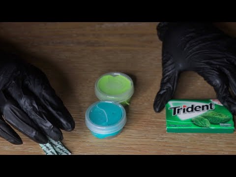 Green Slime Puddy ASMR Trident Gum