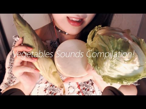 [Korean ASMR] 리얼소름 수분폭탄 야채소리모음 1탄 Vegetable sound compilation! ENG SUB