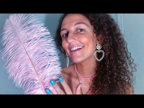 ASMR~ 💘the magic healing feather! (gum chewing, personal attention & positive affirmations) 💘