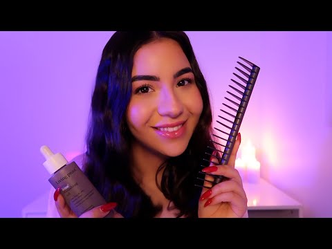 ASMR Friend Pampers You For Sleep + Scalp & Hair Massage In Cozy Room (Realstic layered Sounds)