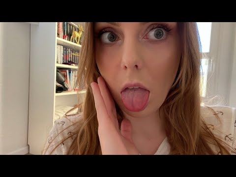 Asmr licking👅 kissing 👄 gum chewing 🍬 with bubble fails😵‍💫
