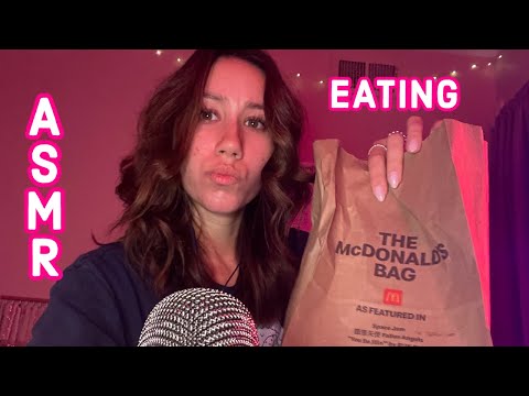 ASMR | eating mcdonalds and chatting 💛