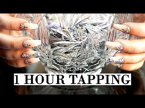 1 Hour ASMR Tapping Glamour Nails 2 NO Talking For Sleep