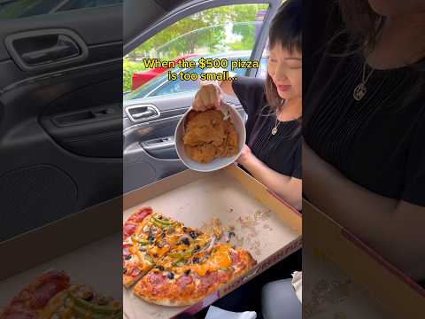 WHEN THE $500 PIZZA IS TOO SMALL... #shorts #viral #mukbang