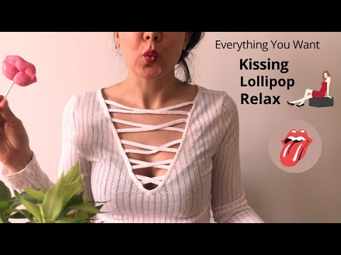 ASMR( Kissing,Lollipop,Whispering,Relaxation,Gentle Tingle,Intense Mouth Sound)