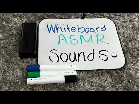 ASMR whiteboard writing sounds { mini Q & A } ￼