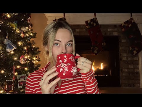 ASMR | Hot Cocoa by the Fire | Whispering about Christmas Traditions & Memories