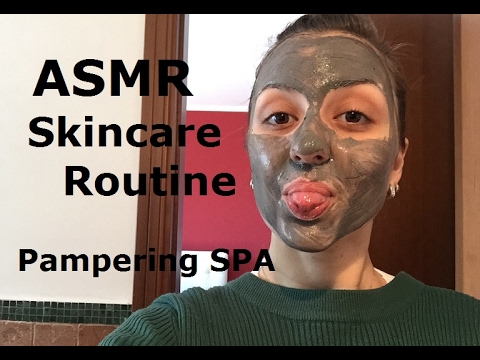ASMR Skincare Routine - Pampering SPA - Charcoal Mask