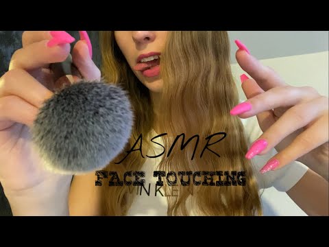 ASMR | FACE TOUCHING and FACE BRUSHING with MOUTH SOUNDS💥