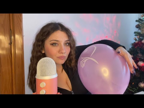 ASMR | Blowing Big Balloons and White Gloves | Spit Painting and MEGA Squeaky Sounds