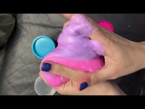 ASMR Slime No Talking : Trying New slime Out! Fluffy Slime